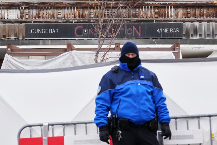 APTOPIX Switzerland Bar Fire