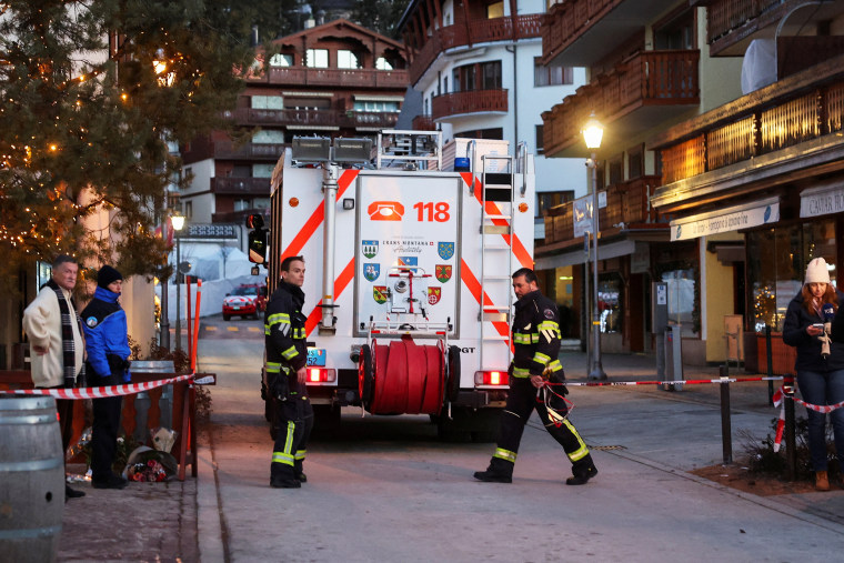 Aftermath of New Year's Eve party fire and explosion at "Le Constellation" bar in Crans-Montana