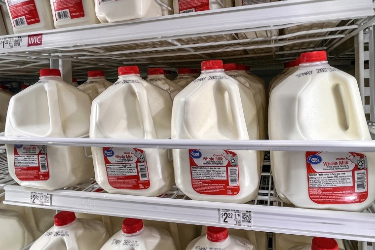 Whole milk cartons