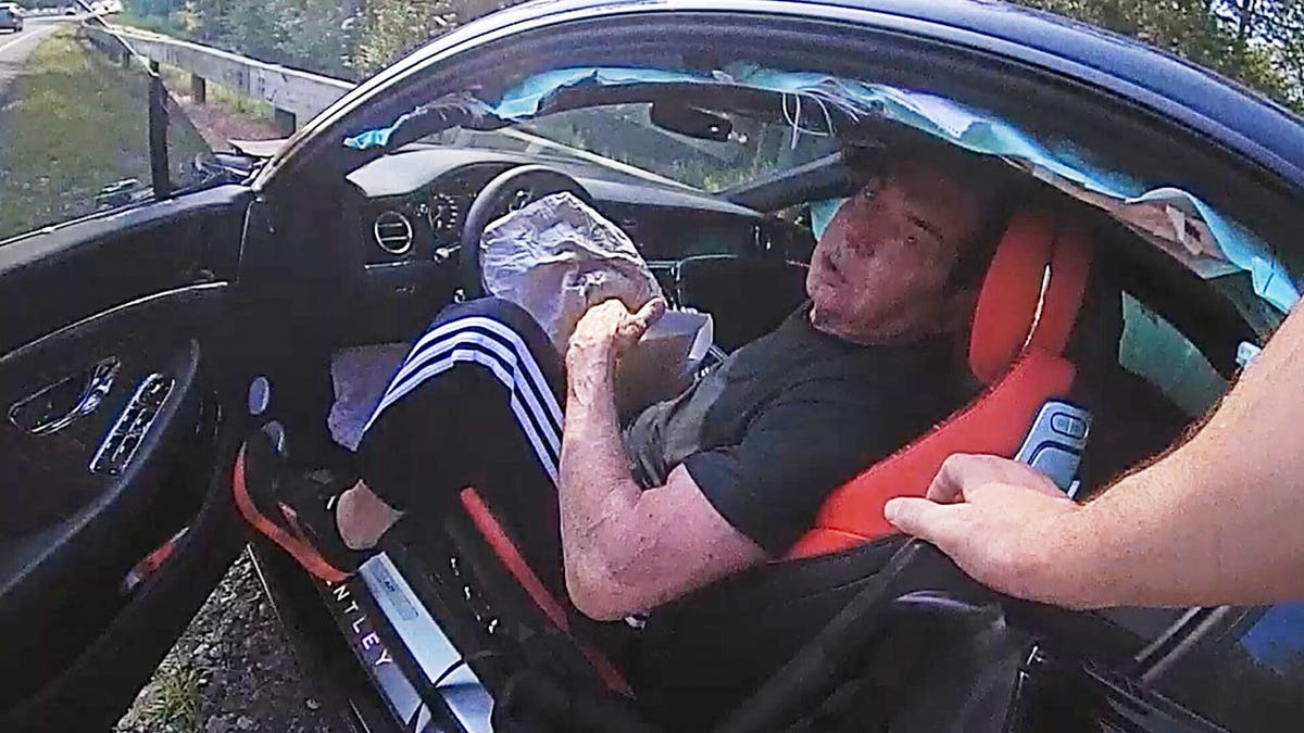 Vince McMahon during a police traffic stop