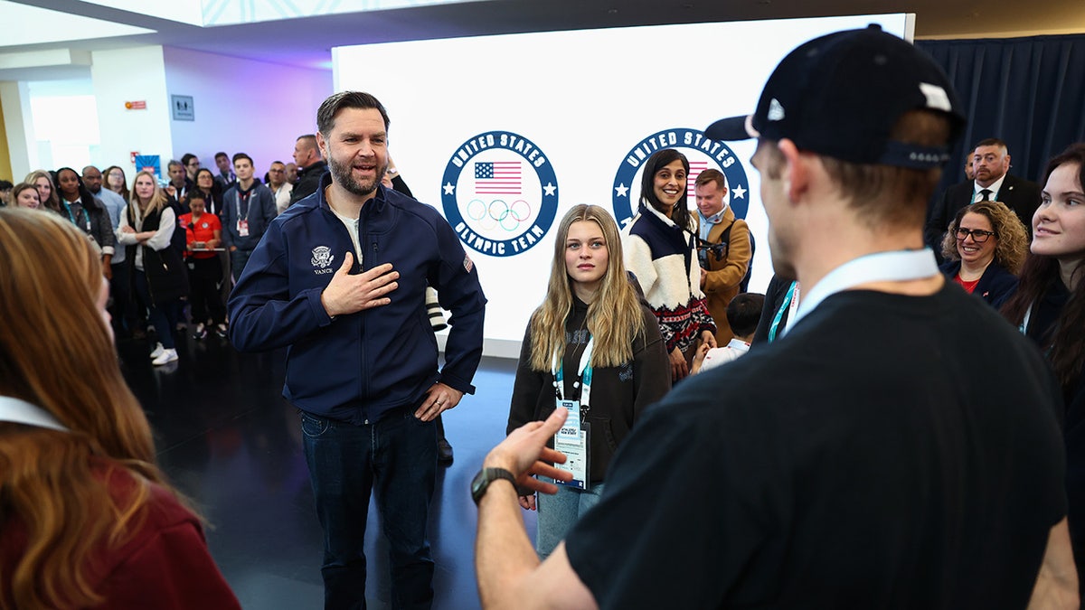 JD Vance greets athletes