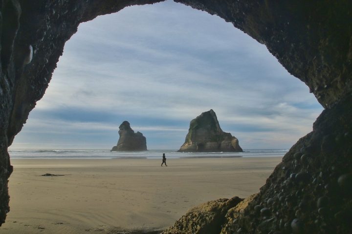New Zealand Country Guide. Wharariki Beach. Photo by beardandcurly.com.