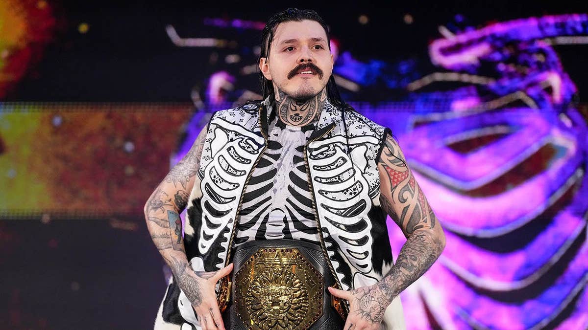 Dominik Mysterio making his entrance during RAW at Thompson-Boling Arena in Knoxville, Tennessee