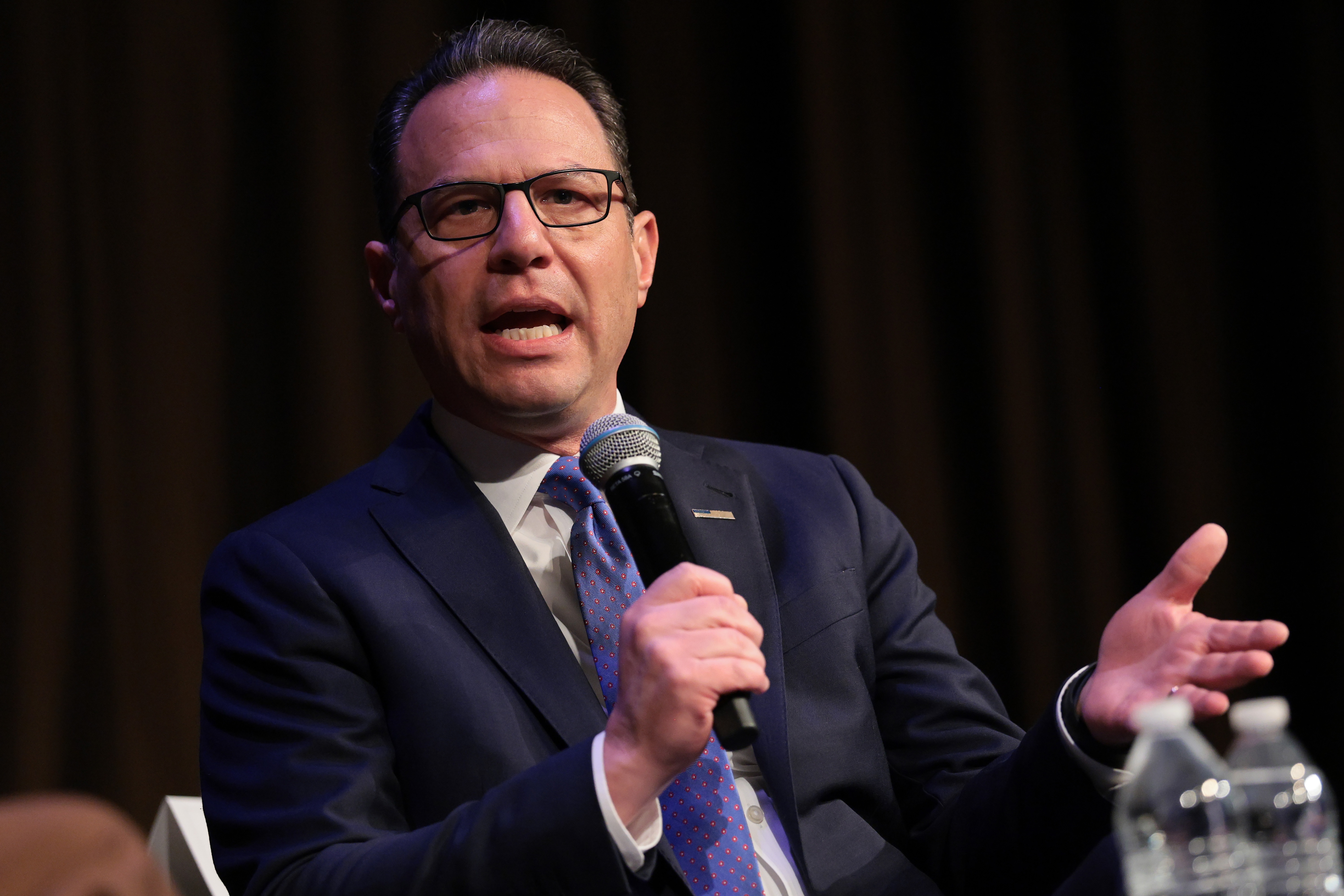 Pennsylvania Governor Josh Shapiro speaks at the National Action Network annual convention on April 8, 2026, in New York City. Pennsylvania is suing Character.AI over accusations the company