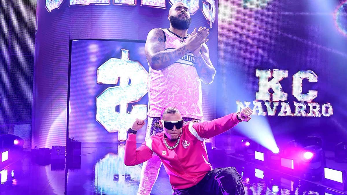 AJ Francis and KC Navarro walking to the ring at WWE Performance Center in Orlando