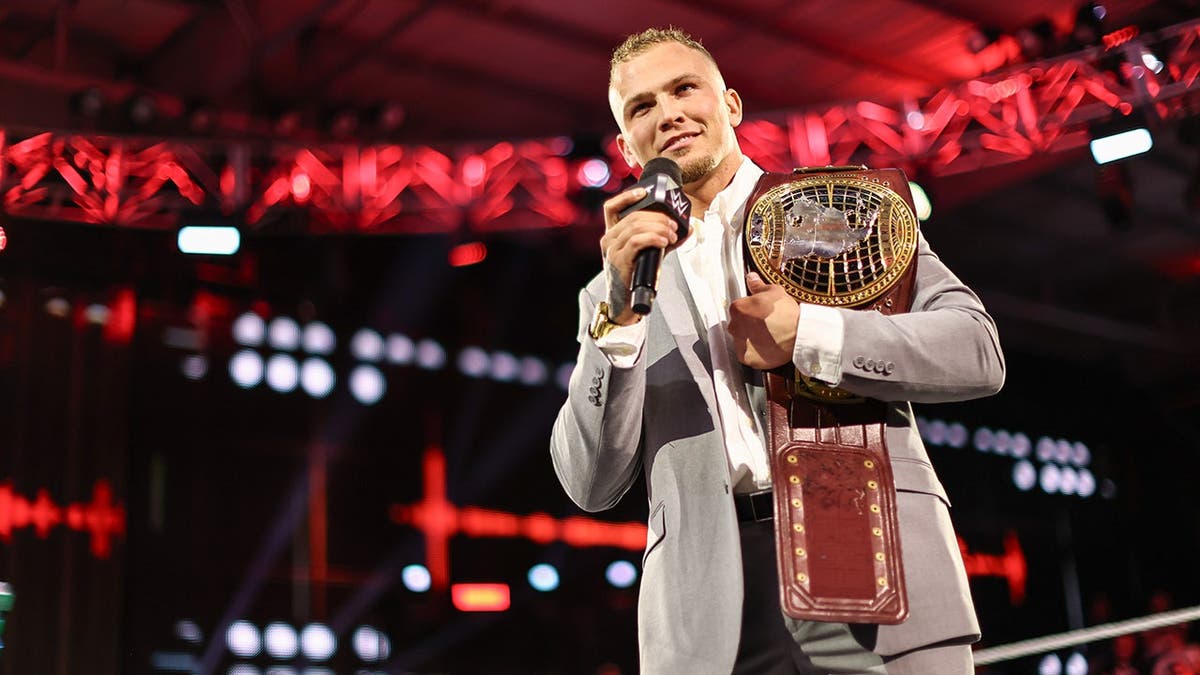 NXT North American Champion Myles Borne speaking at WWE Performance Center in Orlando, Florida.