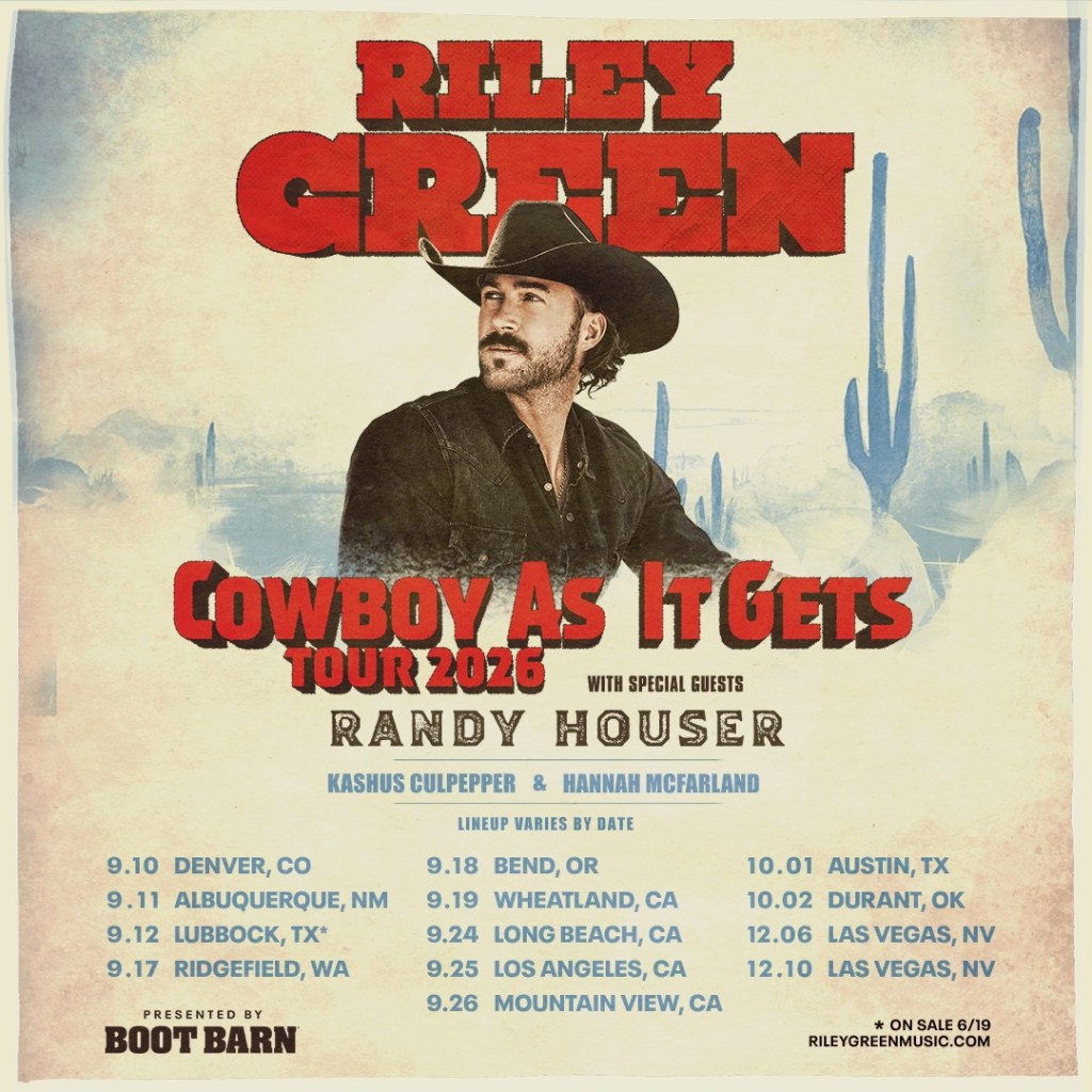 Riley Green Fall 26 Tour Poster