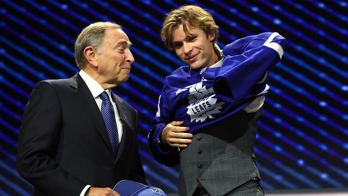 Gary Bettman and Gavin McKenna