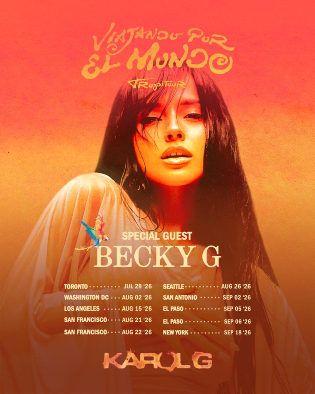 Becky G KAROL G Tour poster