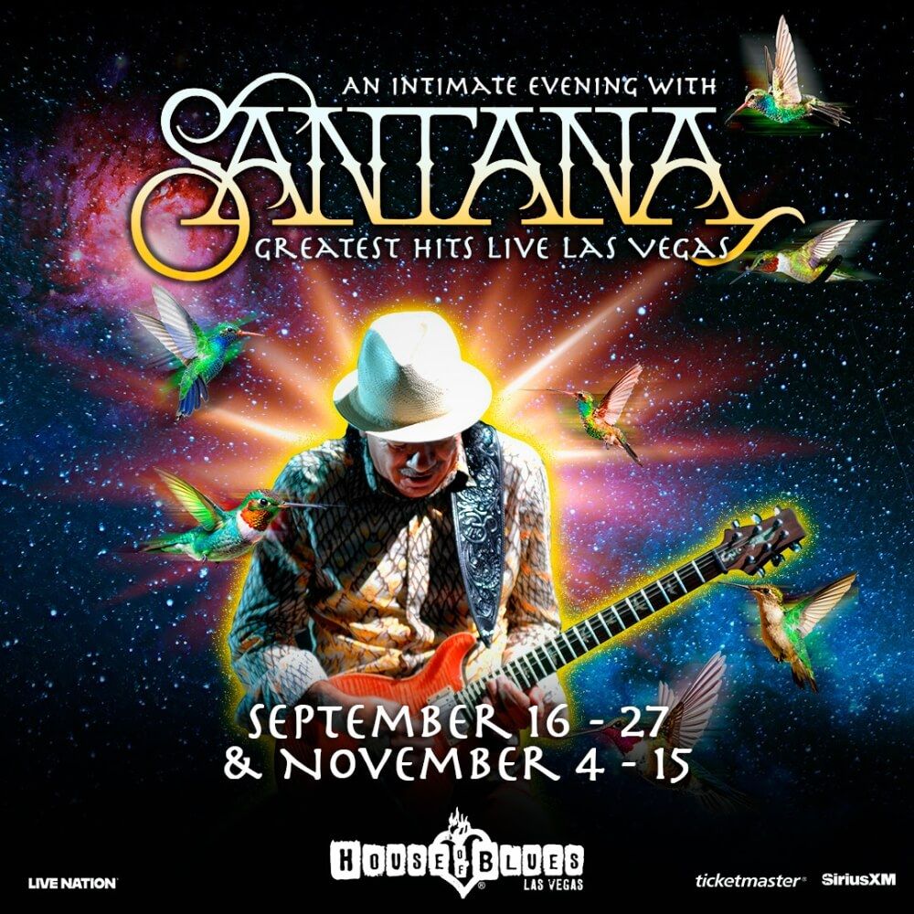 Carlos Santana new 2026 fall las vegas residency dates poster