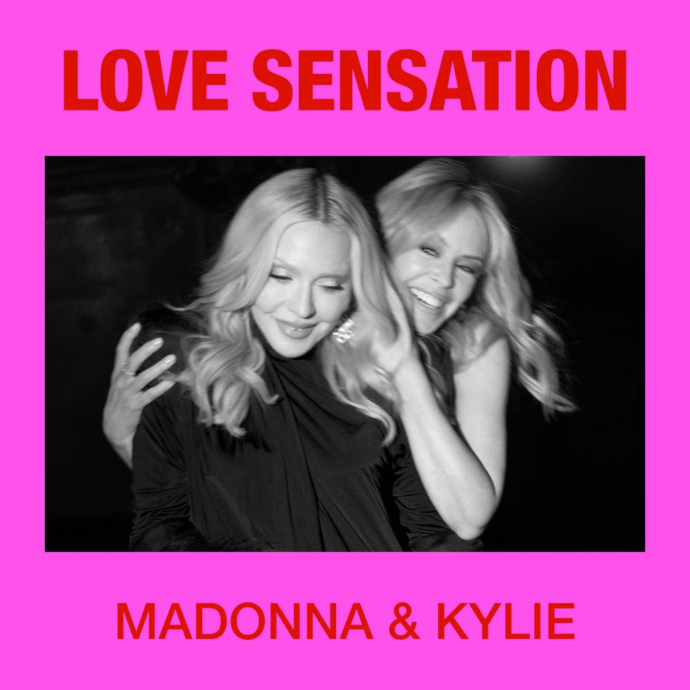 "Love Sensation (Afterhours Mix) – Madonna & Kylie" single artwork